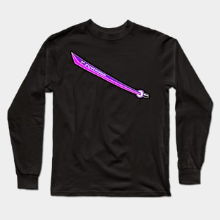 Katana with Blank Text, v. Code Long Sleeve T-Shirt